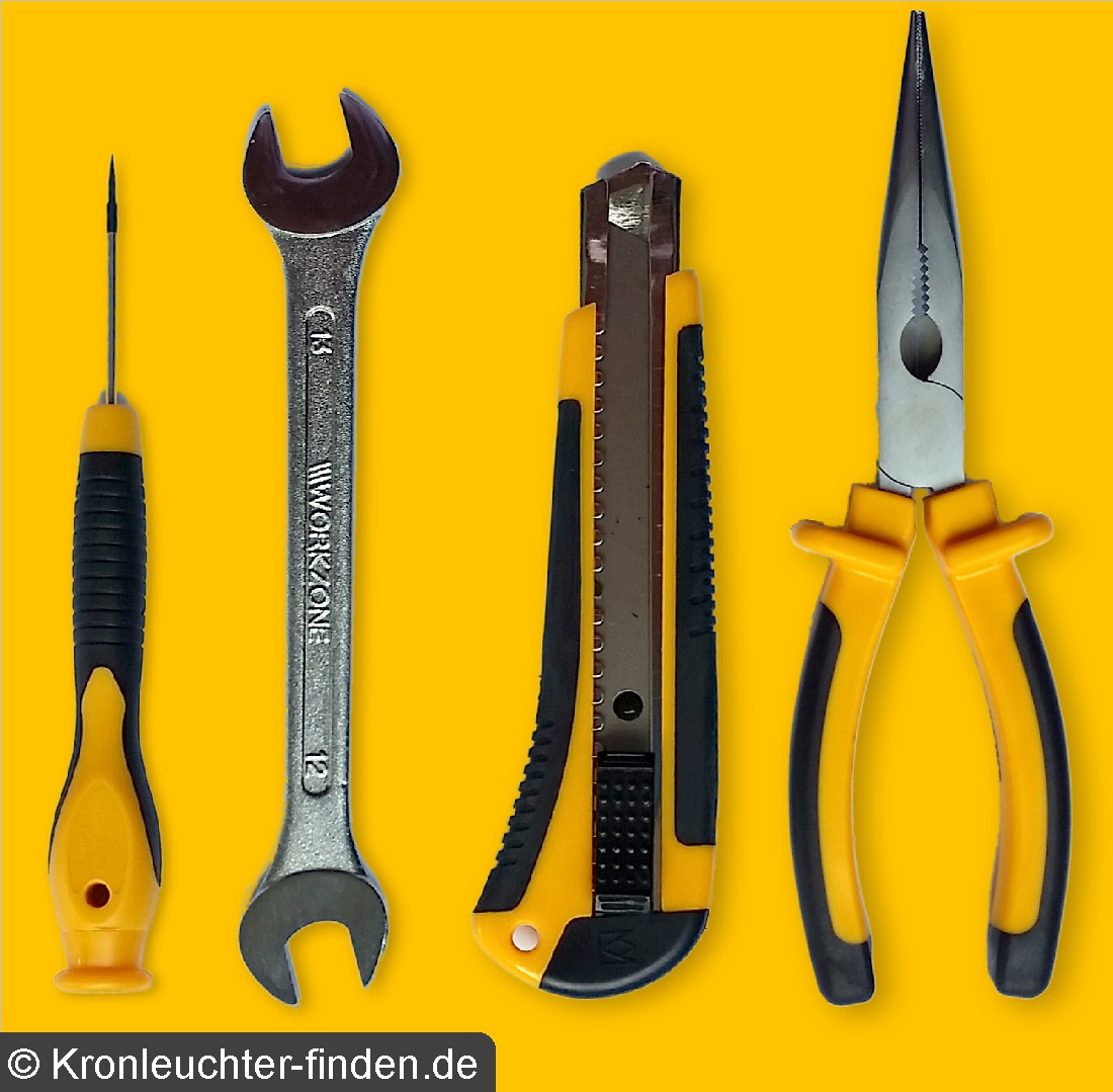 Werkzeug zum Kronleuchter zusammenbauen