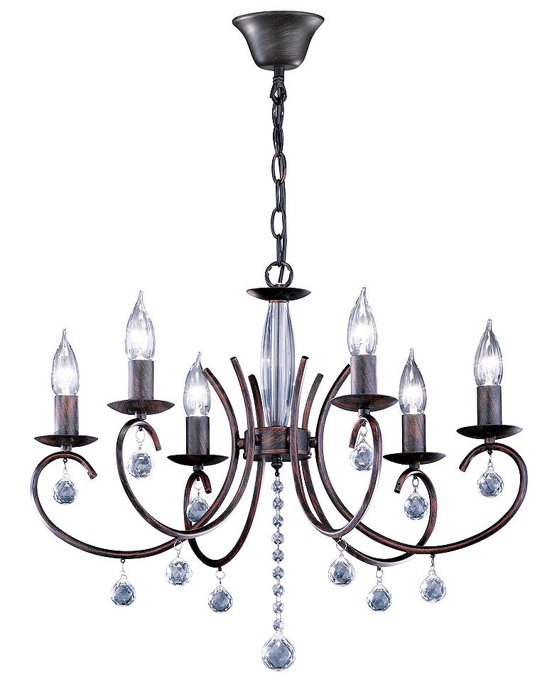 kristallkronleuchter antik rostfarben