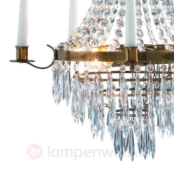 Kronleuchter für Kerzen altmessing – 5 Kerzenständer – 50 cm ... Kronleuchter für Kerzen altmessing – 5 Kerzenständer – 50 cm ...